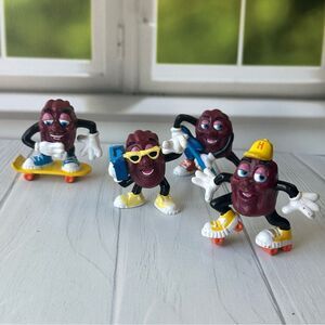 Vintage 80s California Raisins 2” Figurines Set of Four